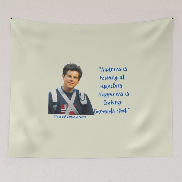 Item preview, Carlo Acutis Sadness is Looking at Ourselves designed and sold by PaperDreamPod.