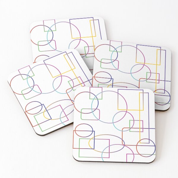 Item preview, Outlined Geometric Shapes with Gradient Flow designed and sold by Akpalette.