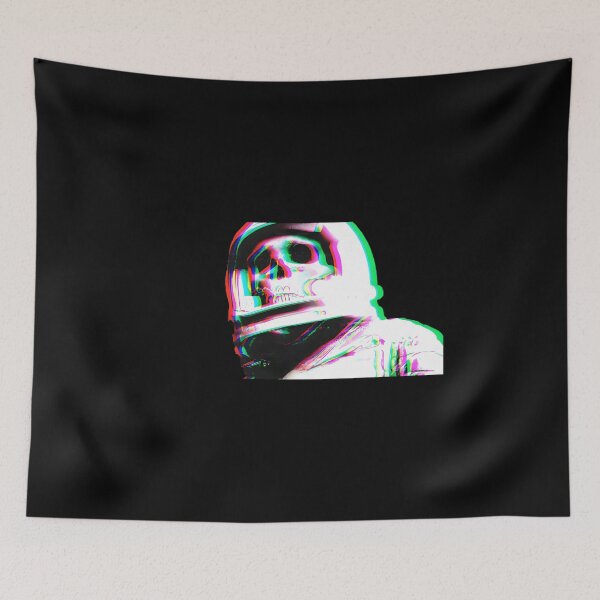 Item preview, Glitch Skull Astronaut - Neon Vaporwave Art designed and sold by GL!TCH LAB.