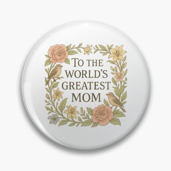 Item preview, World’s Greatest Mom – Vintage Floral Birds designed and sold by Daniel-DL.