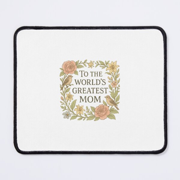 Item preview, World’s Greatest Mom – Vintage Floral Birds designed and sold by Daniel-DL.
