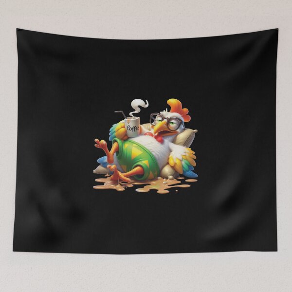 Item preview, Rooster Spills Coffee In Bed designed and sold by scooterbaby.