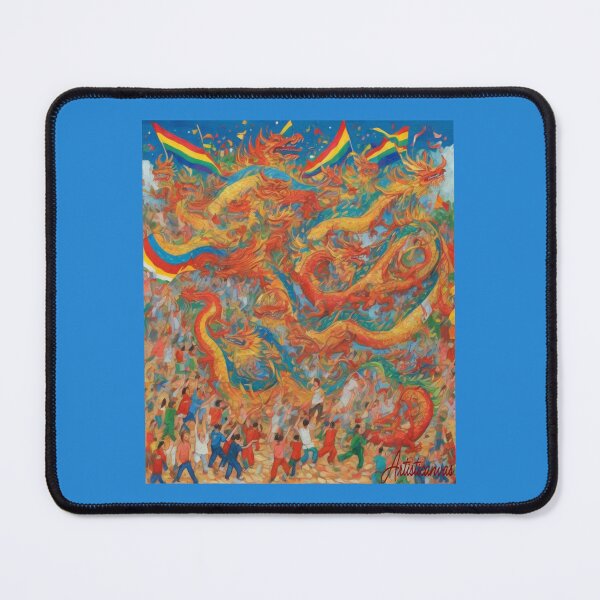 Item preview, "June Celebrations: A Festive Mix of Dragon Boats, Pride Flags, and Midsummer Fires" designed and sold by Artisticanvas.