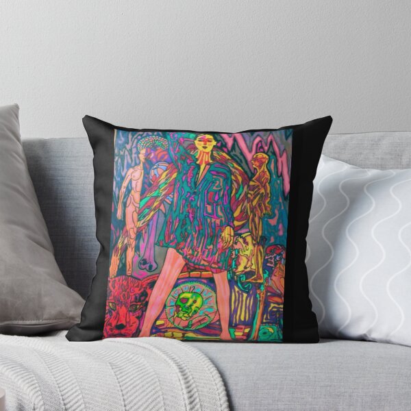 Item preview, "She's The Rainbow Girl" Ink On Rice Paper Painting ~ Artwork By Gino Maccaroni Colorful Design designed and sold by EarthArtDesigns.