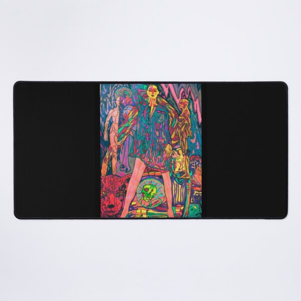 Item preview, "She's The Rainbow Girl" Ink On Rice Paper Painting ~ Artwork By Gino Maccaroni Colorful Design designed and sold by EarthArtDesigns.