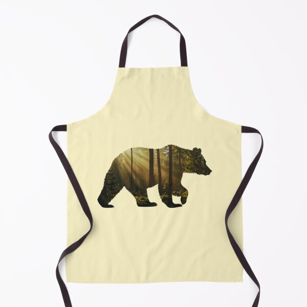 Item preview, Double Exposure Bear Silhouette – Nature Wildlife Art designed and sold by Dino-Lune.