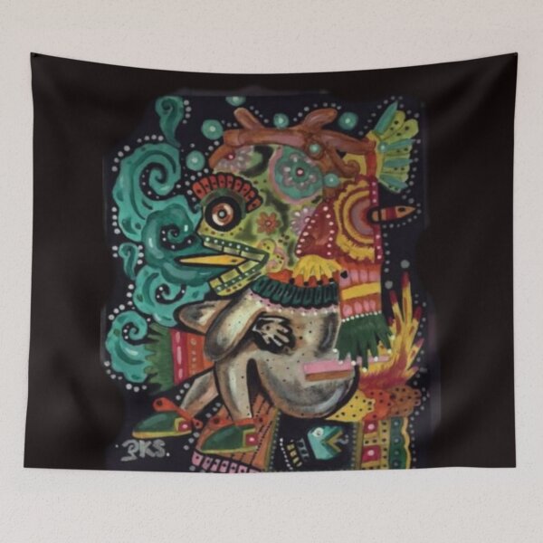 Item preview, Aztec acrylic painting I did god of death  designed and sold by pksart1.
