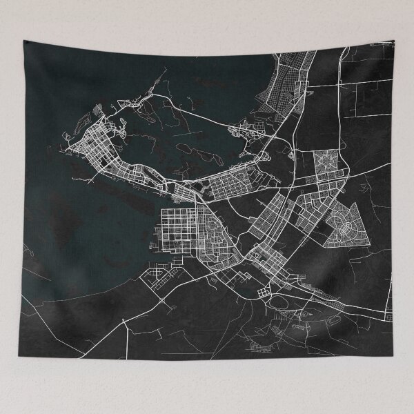 Item preview, Abu Dhabi City Map of United Arab Emirates - Dark designed and sold by deMAP.