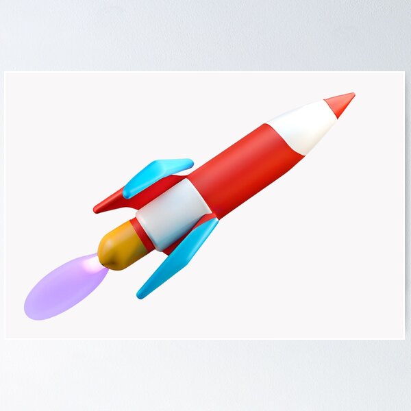 Item preview, 3D Rocket Launch Illustration designed and sold by bvdesignart.