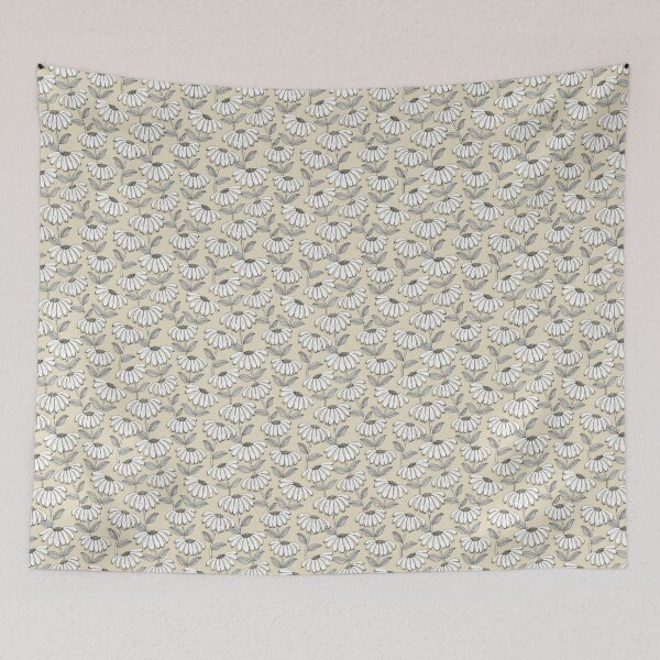 Item preview, Wandering Daisies - linen designed and sold by jenuinedesigns.