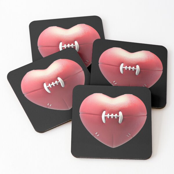 Item preview, Heart Shaped 3D American Football designed and sold by bvdesignart.