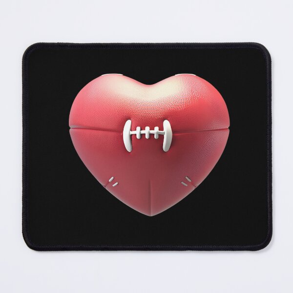 Item preview, Heart Shaped 3D American Football designed and sold by bvdesignart.