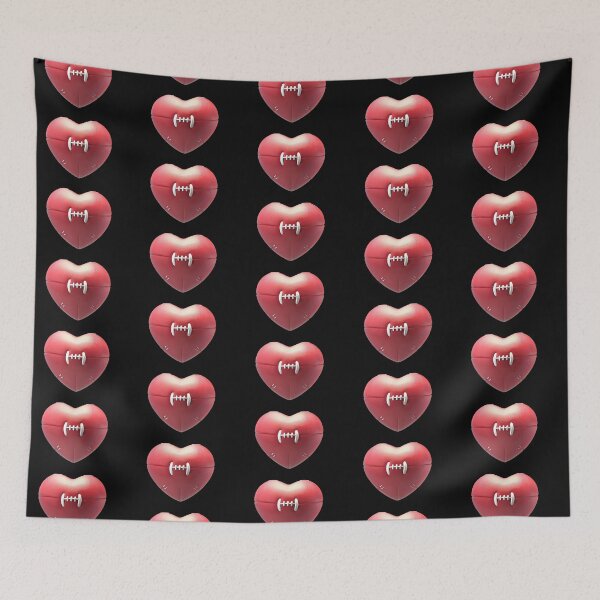 Item preview, Heart Shaped 3D American Football designed and sold by bvdesignart.
