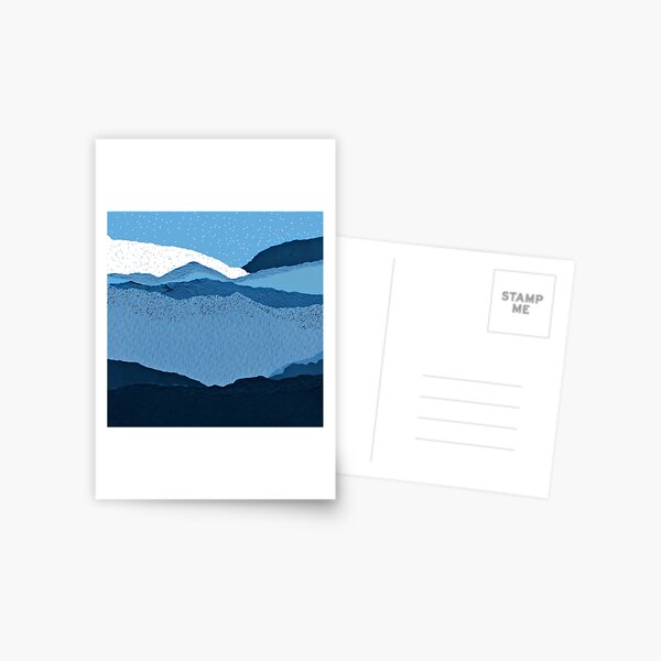 Item preview, Blue Ice And Snowy Mountains Torn Deckled Abstract designed and sold by DEC02.