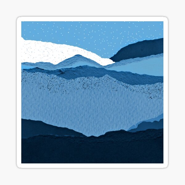 Item preview, Blue Ice And Snowy Mountains Torn Deckled Abstract designed and sold by DEC02.