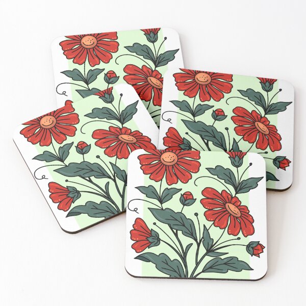 Item preview, Red flowers designed and sold by Onehappyhook.