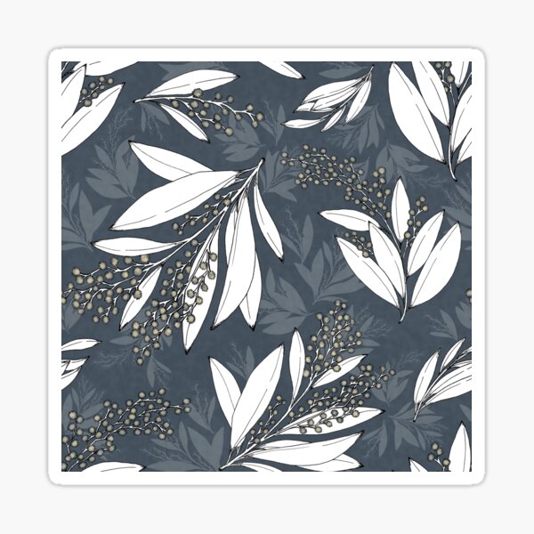 Item preview, Wattle - steel blue designed and sold by jenuinedesigns.