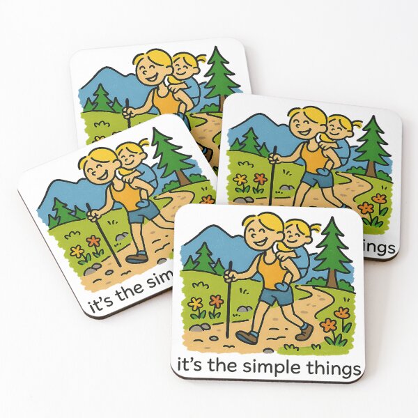 Item preview, Mom and daughter hiking piggyback - it's the simple things designed and sold by jonnyboy98.