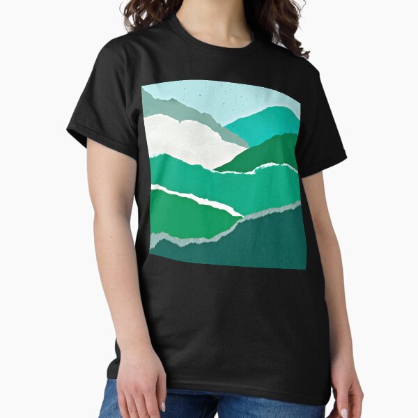 Item preview, Lush Green Colored Mountains Torn Deckled Textures Abstract  designed and sold by DEC02.