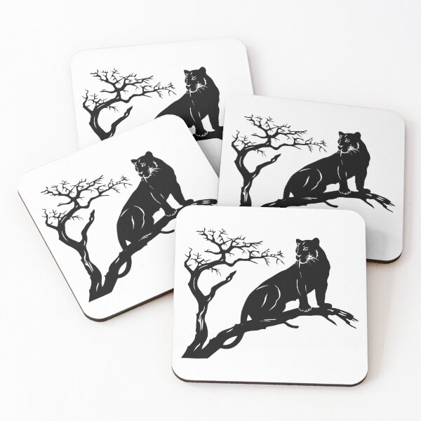 Item preview, Black Panther Leopard Tree Climb Wild Big Cat Wildlife Jungle designed and sold by inkoutninja.