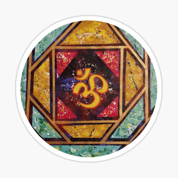 Item preview, Circular abstract Om painting designed and sold by MyArtYourProducts.