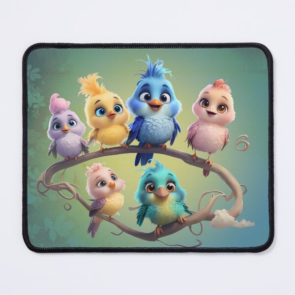 Item preview, A cute cartoon bird parade in vibrant colors. designed and sold by nicky2342.