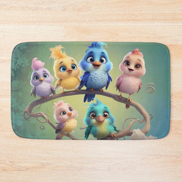 Item preview, A cute cartoon bird parade in vibrant colors. designed and sold by nicky2342.