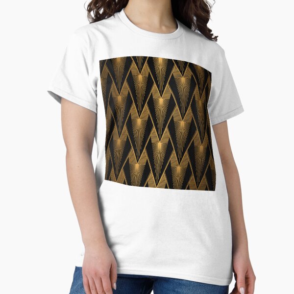 Item preview, Golden And Black Art Deco Ombre Sophisticated Pattern designed and sold by DEC02.
