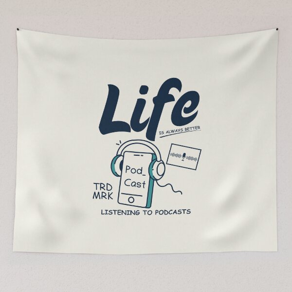 Item preview, Podcaster listening life designed and sold by Peerless-Prime.