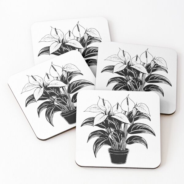 Item preview, Peace Lily White Floral Sail Cobra Spadix Plant Houseplant Pot designed and sold by inkoutninja.
