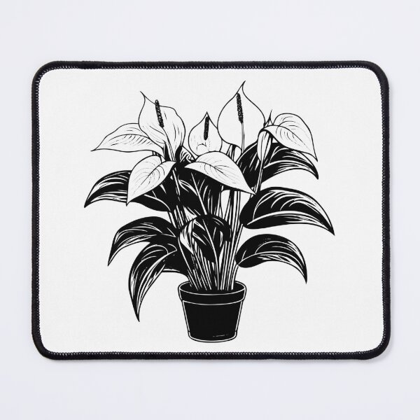 Item preview, Peace Lily White Floral Sail Cobra Spadix Plant Houseplant Pot designed and sold by inkoutninja.