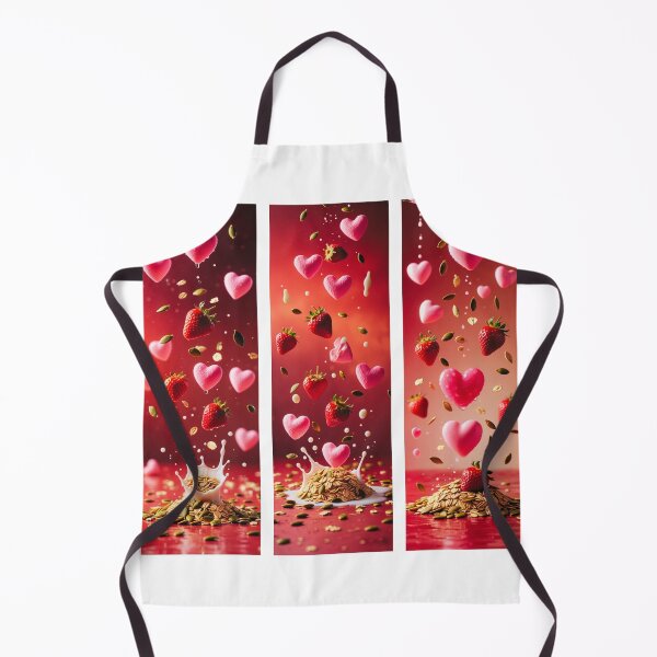 Item preview, “Strawberry Oat Love Burst – Pink Hearts, Fruit & Milk Splash Aesthetic” designed and sold by maiseygirls.