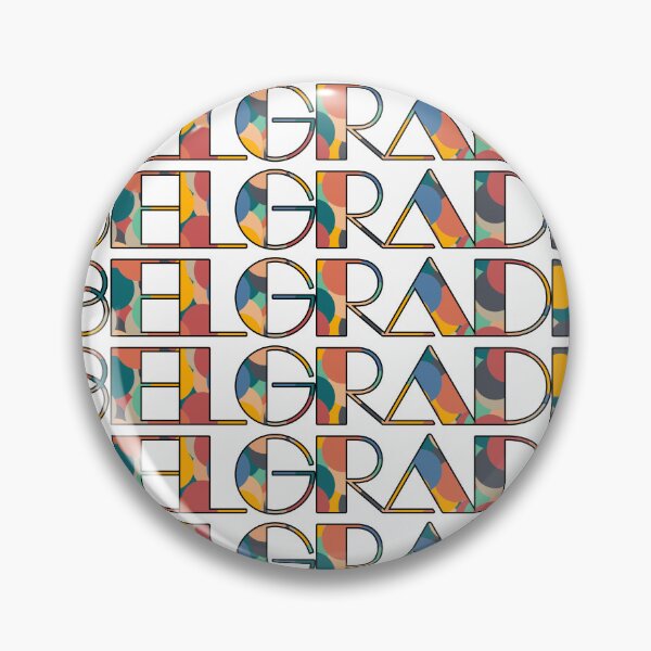 Item preview, Belgrade Retro Pop Typography Vibrant City Name Art designed and sold by Wanderful-roads.