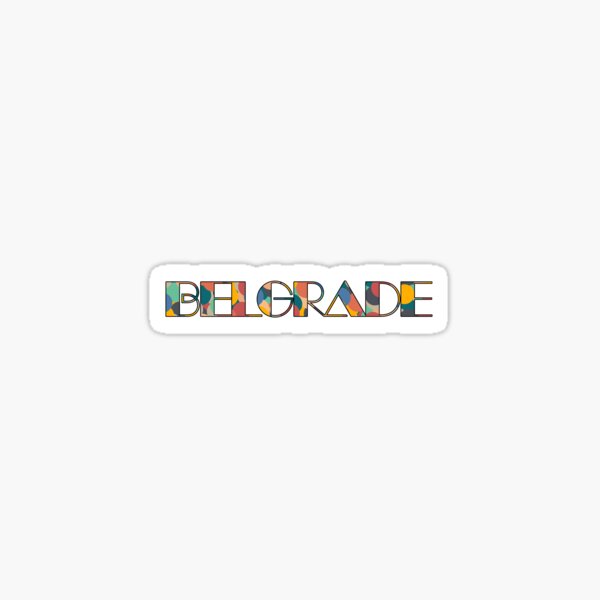 Item preview, Belgrade Retro Pop Typography Vibrant City Name Art designed and sold by Wanderful-roads.