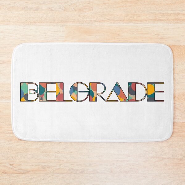 Item preview, Belgrade Retro Pop Typography Vibrant City Name Art designed and sold by Wanderful-roads.