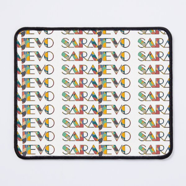 Item preview, Sarajevo Retro Pop Typography Vibrant City Name Art designed and sold by Wanderful-roads.