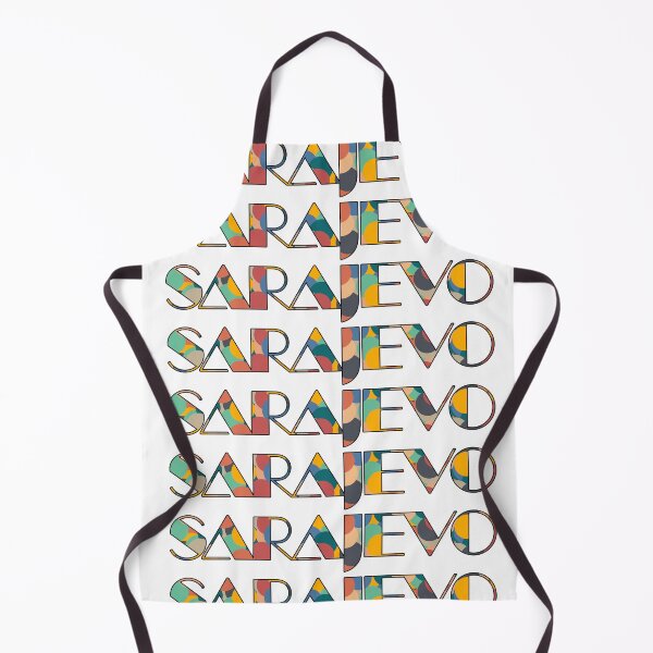 Item preview, Sarajevo Retro Pop Typography Vibrant City Name Art designed and sold by Wanderful-roads.