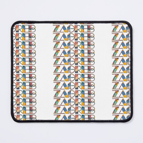 Item preview, Zagreb Retro Pop Typography Vibrant City Name Art designed and sold by Wanderful-roads.