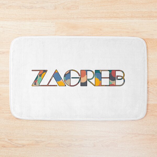 Item preview, Zagreb Retro Pop Typography Vibrant City Name Art designed and sold by Wanderful-roads.