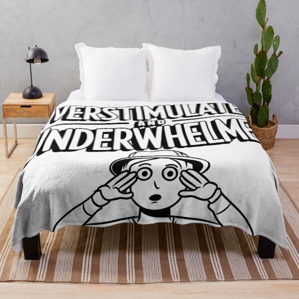 Item preview, Overstimulated and Underwhelmed - Funny Burnout & Introvert Quote designed and sold by Evolved Ape.