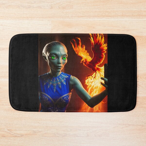 Item preview, Alien Selfie with a Phoenix designed and sold by StaggDevon.