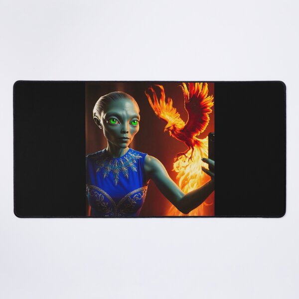 Item preview, Selfie extraterrestre con un fénix designed and sold by StaggDevon.
