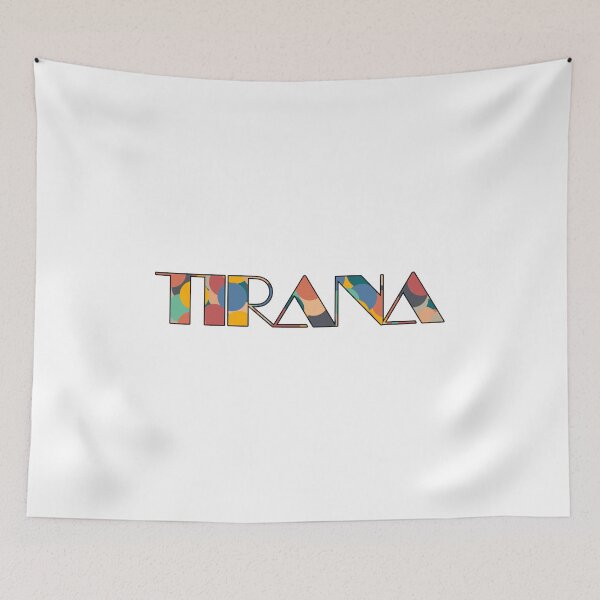 Item preview, Tirana Retro Pop Typography Vibrant City Name Art designed and sold by Wanderful-roads.