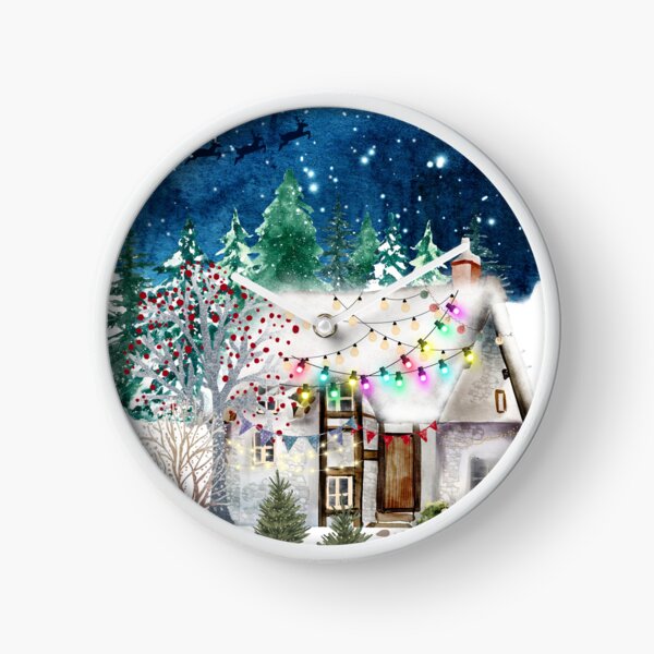 Aperçu de l'œuvre Décorations lumineuses de Noël pour la maison lors d'une soirée hivernale créée et vendue par thefrenchyviet.
