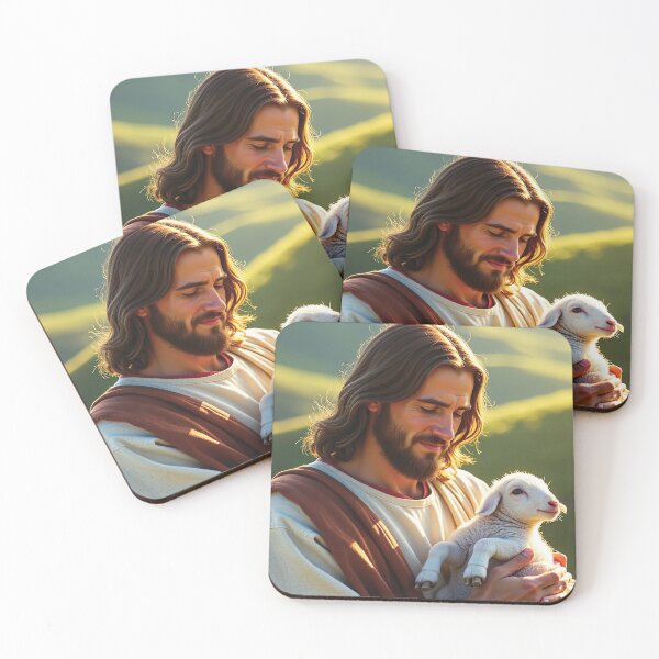 Item preview, Jesus Christ Holding A Baby Lamb Christian Art designed and sold by Gotcha29.