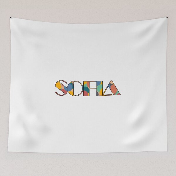 Item preview, Sofia Retro Pop Typography Vibrant City Name Art designed and sold by Wanderful-roads.
