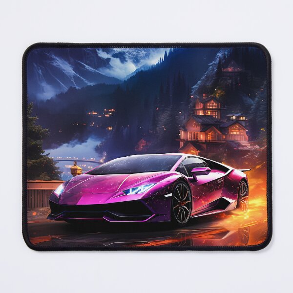Item preview, Italian Supercar Racing Through Vibrant Mountain Sunset Landscape designed and sold by RevUpDesign.