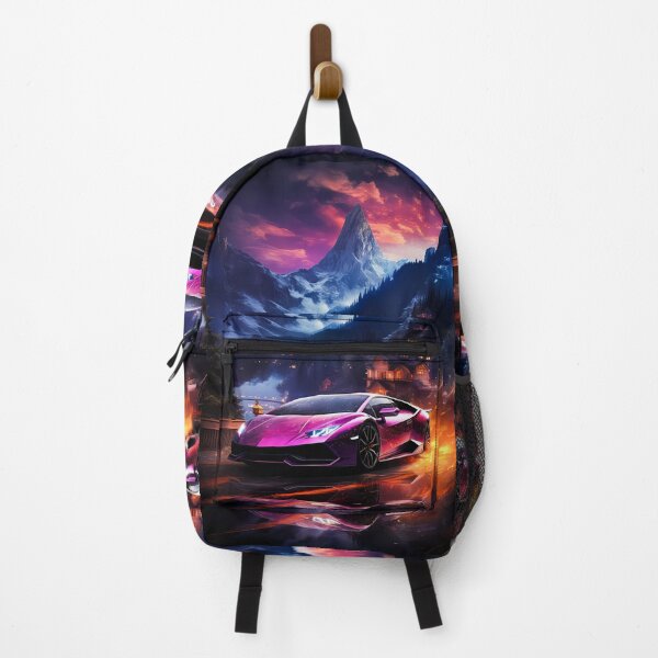 Item preview, Italian Supercar Racing Through Vibrant Mountain Sunset Landscape designed and sold by RevUpDesign.
