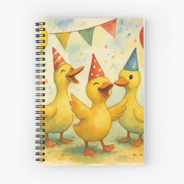 Item preview, funny ducks celebrating a party, birthday gift designed and sold by Mauswohn.