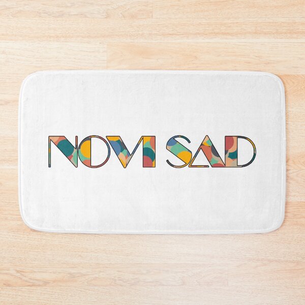 Item preview, Novi Sad Retro Pop Typography Vibrant City Name Art designed and sold by Wanderful-roads.